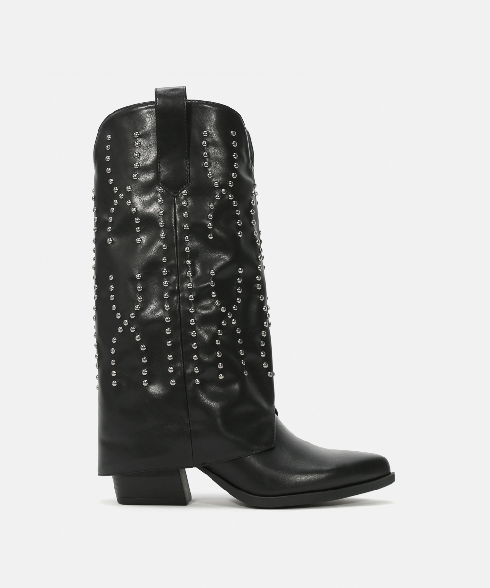 Botas cowboy tac&oacute;n media ca&ntilde;a tachas image number null